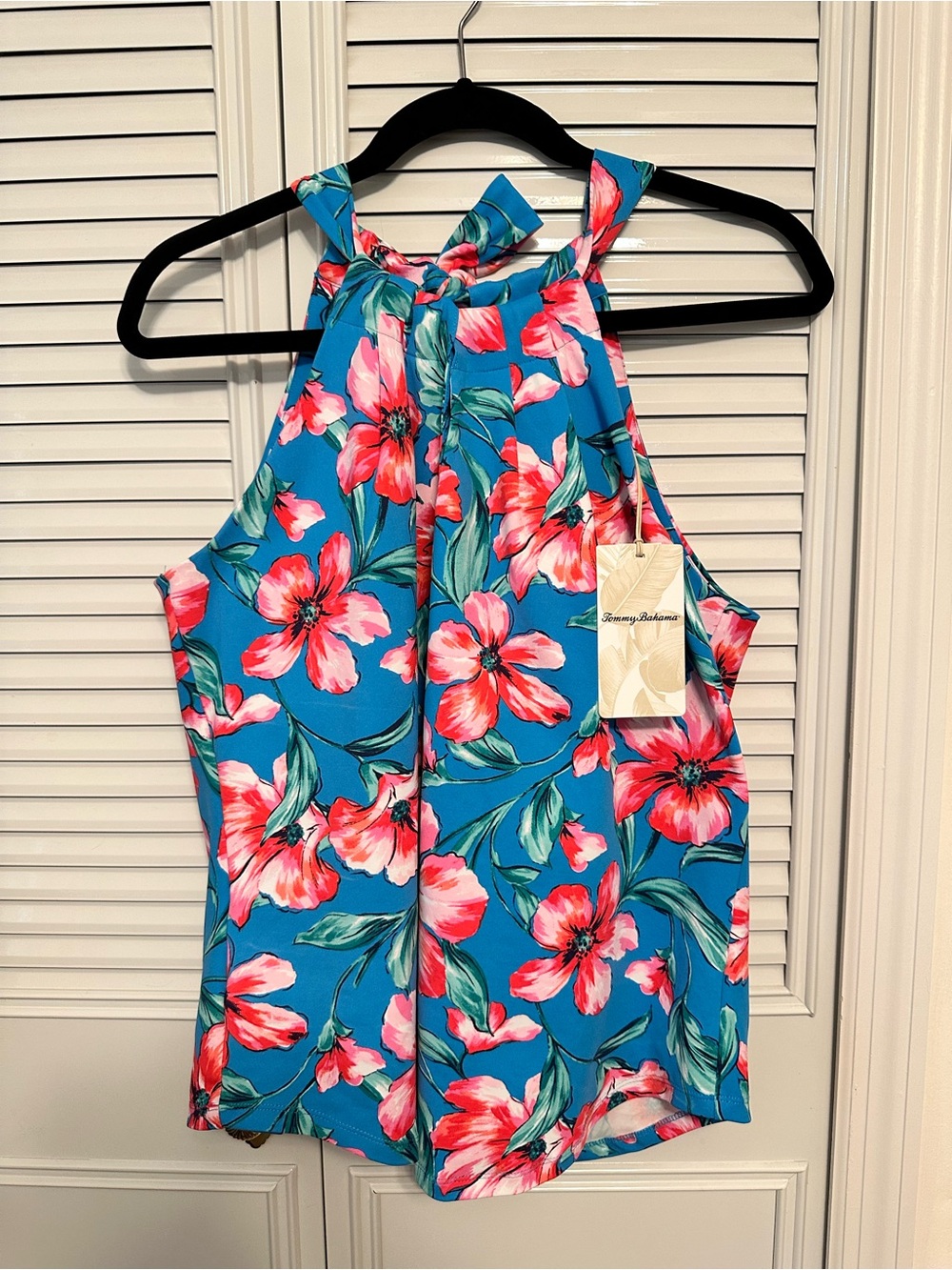 Tommy Bahama Turquoise Floral Halter Top